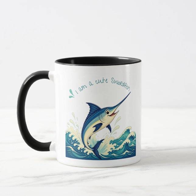 Tasse à café Poisson-Épée Sauteur Mignon  (Gauche)