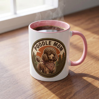 Tasse à café Poodle Mom | Cadeau pour la maman de