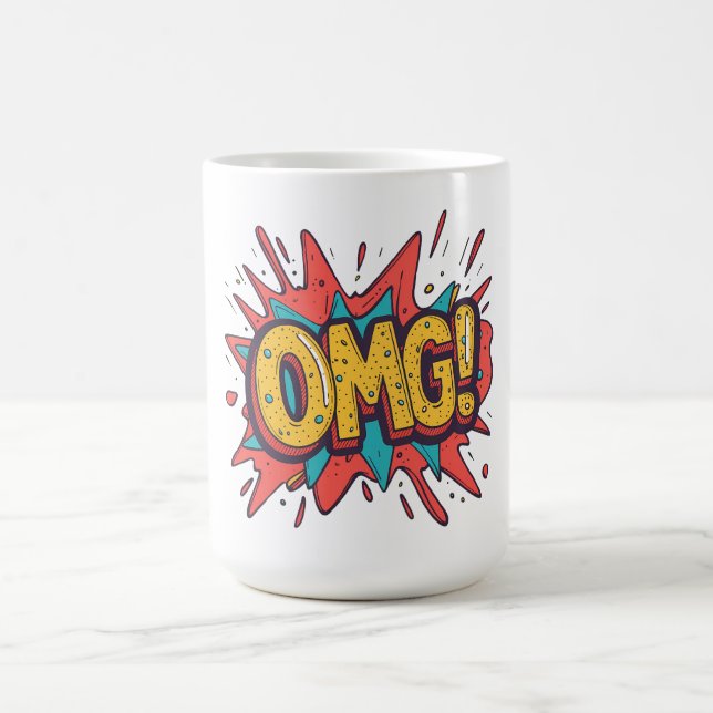 Tasse à café Pop Art « OMG ! » Bande Dessinée Rétr (Centre)