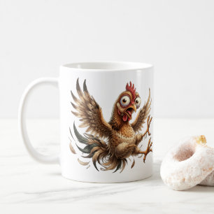 Tasse à café Poulet Fou Fou Drôle - Gif Coq Farfel