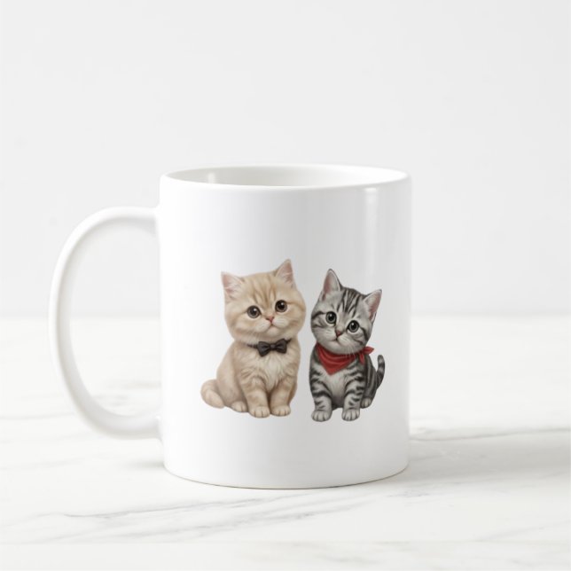 Tasse à café pour amateur de chats mignons (Gauche)