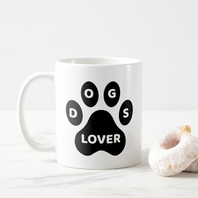 Tasse à café pour amateur de chiens (Avec donut)