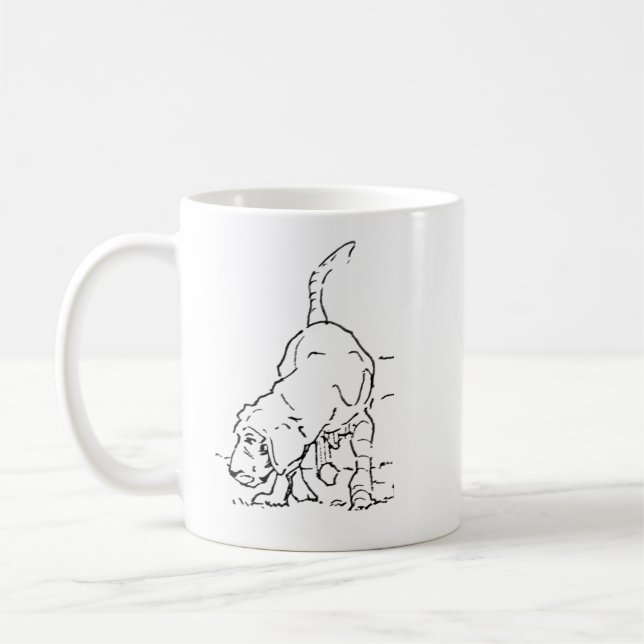Tasse à café pour amateur de chiens, illustration  (Gauche)
