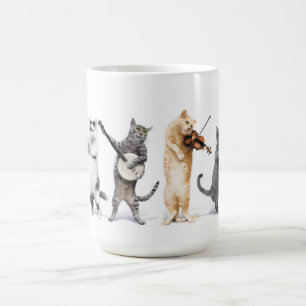 Tasse à café pour chat orchestre