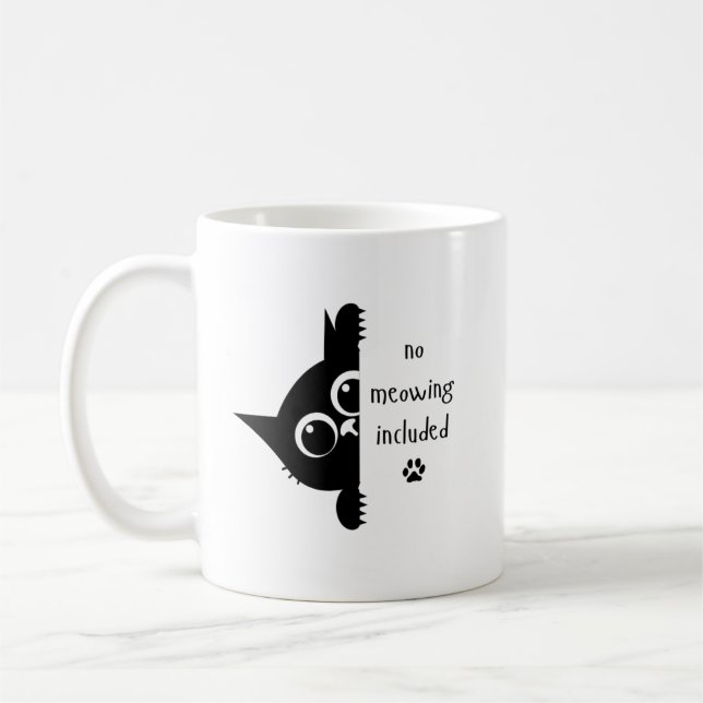 Tasse à café pour chat sans miaulement (Gauche)