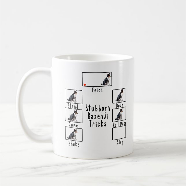 Tasse à café pour chien avec des tours têtus de Ba (Gauche)