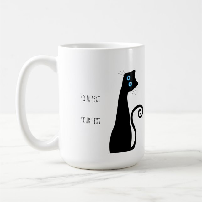 Tasse à café pour maman de chat - Cadeau d'anniver (Gauche)