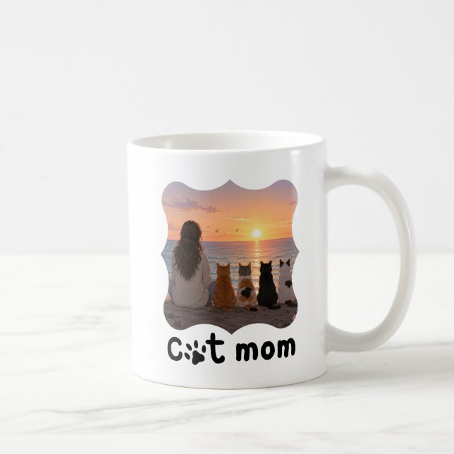 Tasse à café pour maman de chat – Cadeau mignon po (Droite)