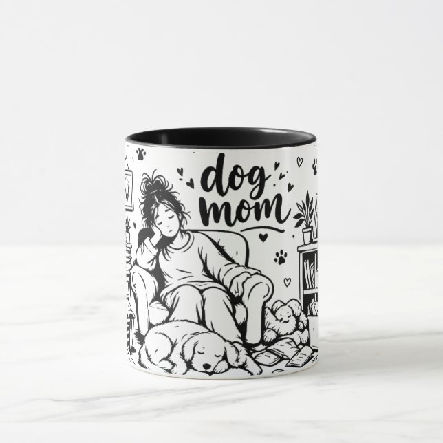 Tasse à café pour maman de chien (Centre)