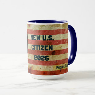 Tasse à café pour nouveau citoyen américain vintag