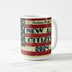 Tasse à café pour nouveau citoyen américain vintag