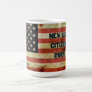 Tasse à café pour nouveau citoyen américain vintag