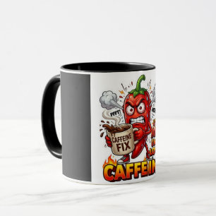 Tasse à café Powered By Caffeine Combo   Café drôl