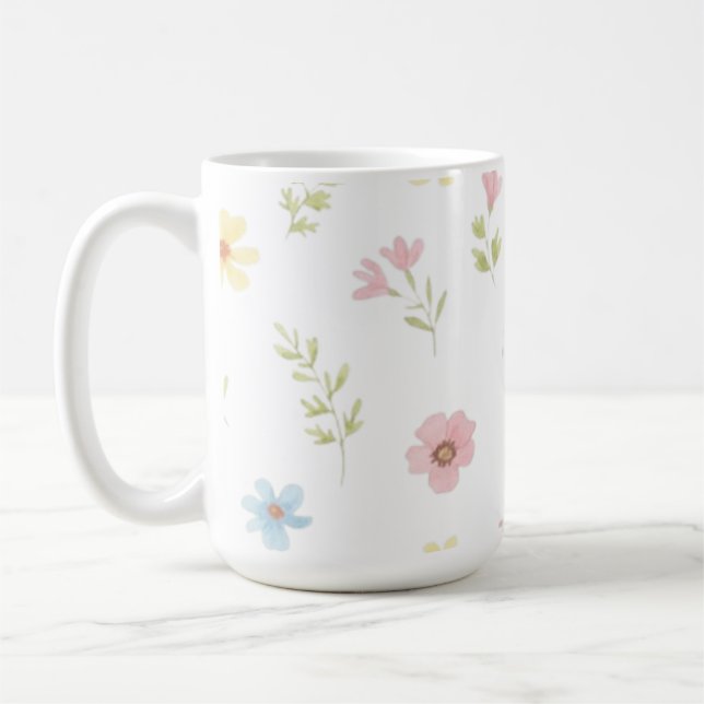 Tasse à café Prairie de Fleurs Sauvages Pastel - E (Gauche)