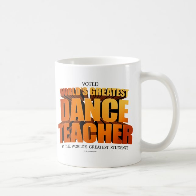 Tasse à café Professeur de danse le plus génial du (Droite)