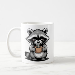 Tasse à café Raton Laveur Drôle, Café D'abord, Dis