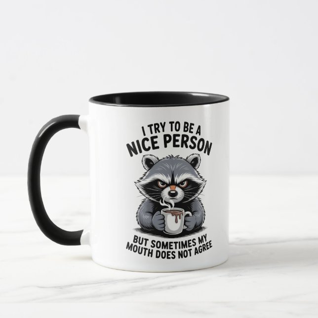 Tasse à café Raton laveur grincheux (Gauche)