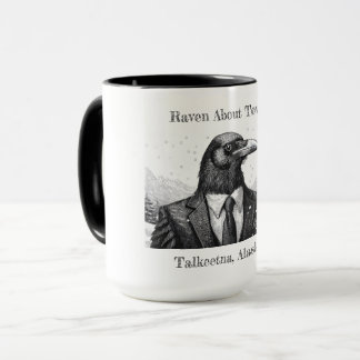 Tasse à café, Raven About Town - Talkeetna Alaska.