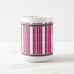 tasse à café rayé rose