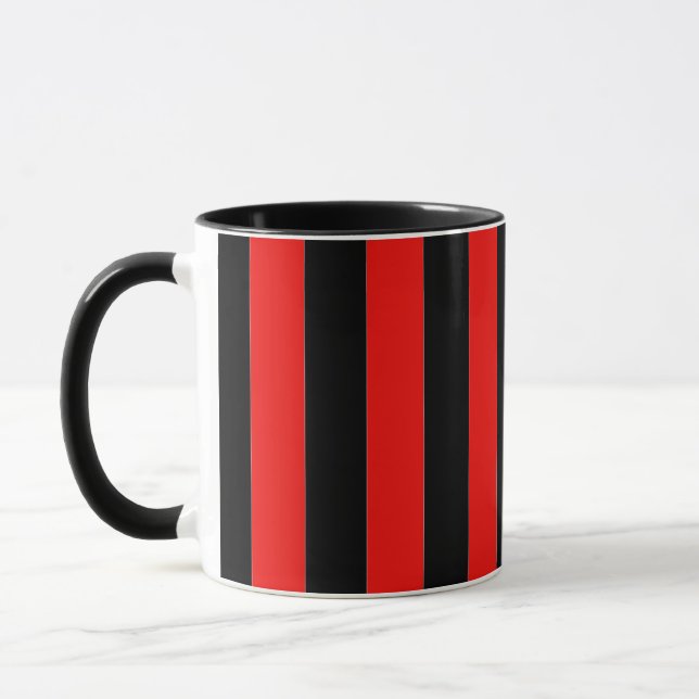 tasse à café rayé rouge (Gauche)