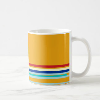 Tasse à café rayée jaune >Couleur vive