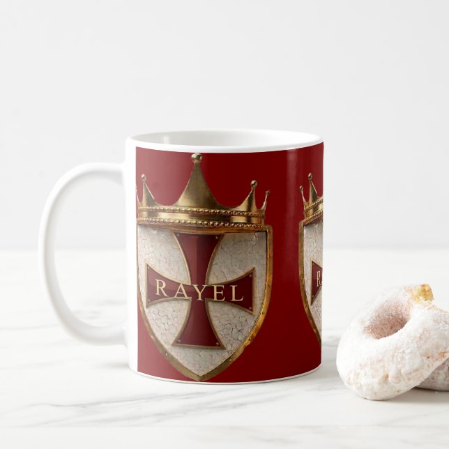 Tasse à café Red RayEl Crest (Avec donut)