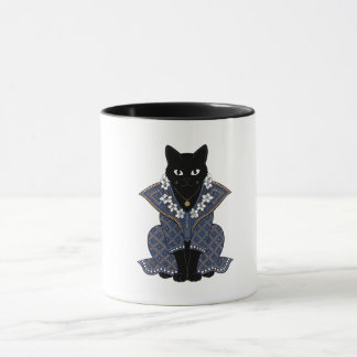 Tasse à café Reine Mystique des Chats en Batik