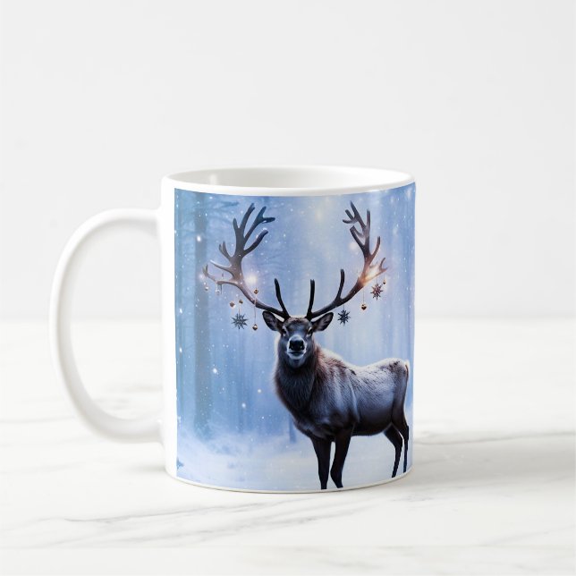 Tasse à café Renne dans la forêt magique (Gauche)