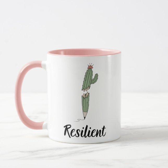 Tasse à café Résilient Cactus | Cadeau Inspirant (Gauche)