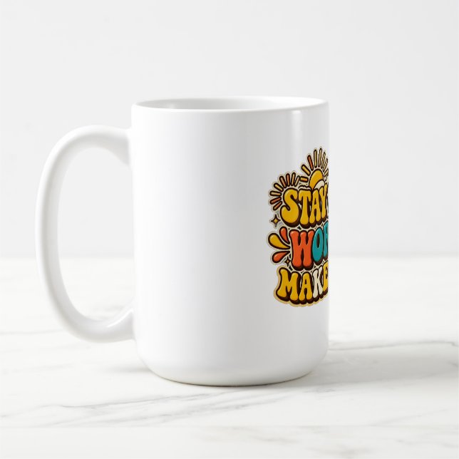 Tasse à café Restez Positive Rétro (Gauche)