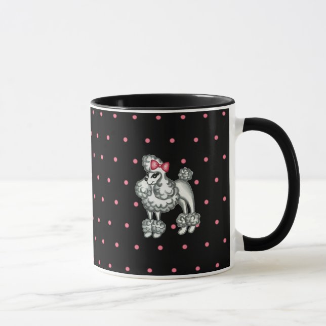Tasse à café rétro caniche (Droite)