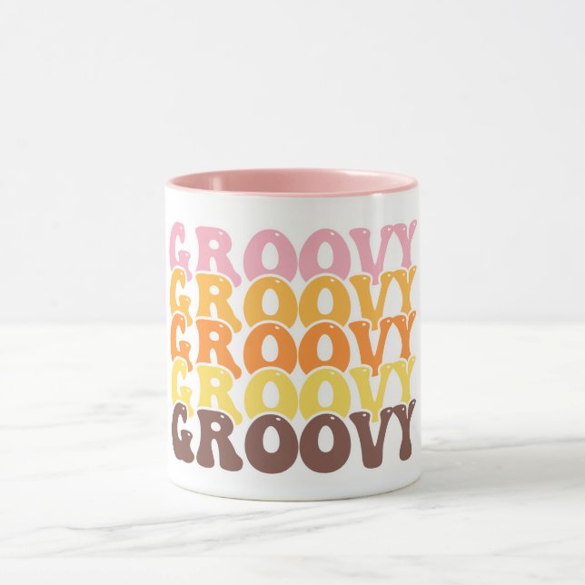 Tasse à café rétro groovy (Centre)