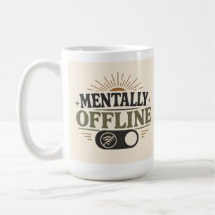 Tasse à café rétro introverti hors ligne mentaleme