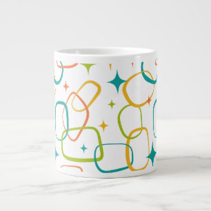 Tasse à café rétro mi-siècle Atomique avec éclat