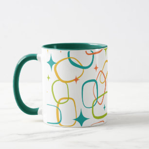 Tasse à café rétro mi-siècle Atomique scintillante