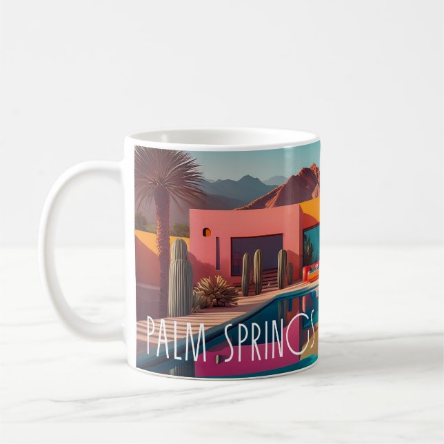 Tasse à café Rétro Oasis – Palm Springs (Gauche)
