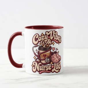 Tasse à café rétro sur les vibrations cosy et la v