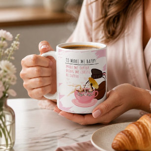 Tasse à café ridicule Fille dans une tasse à caf