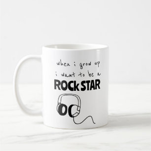 Tasse à café Rock Star Quand Je Grandirai