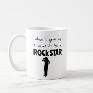 Tasse à café Rock Star Quand Je Grandirai