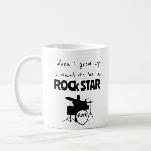 Tasse à café Rock Star Quand Je Grandirai