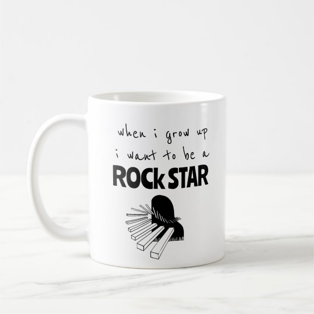 Tasse à café Rock Star Quand Je Grandis (Gauche)
