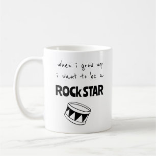 Tasse à café Rock Star Quand Je Grandis