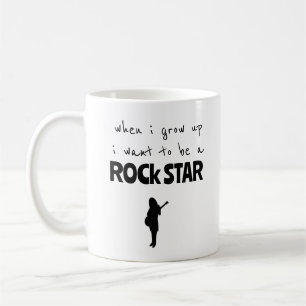 Tasse à café Rock Star Quand je serai grand