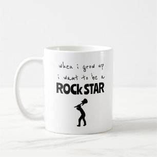 Tasse à café Rock Star Quand je serai grand
