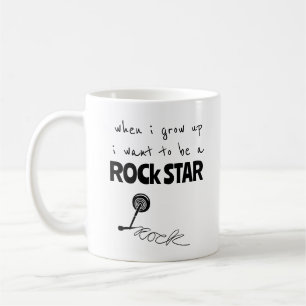 Tasse à café Rock Star Quand je serai grand
