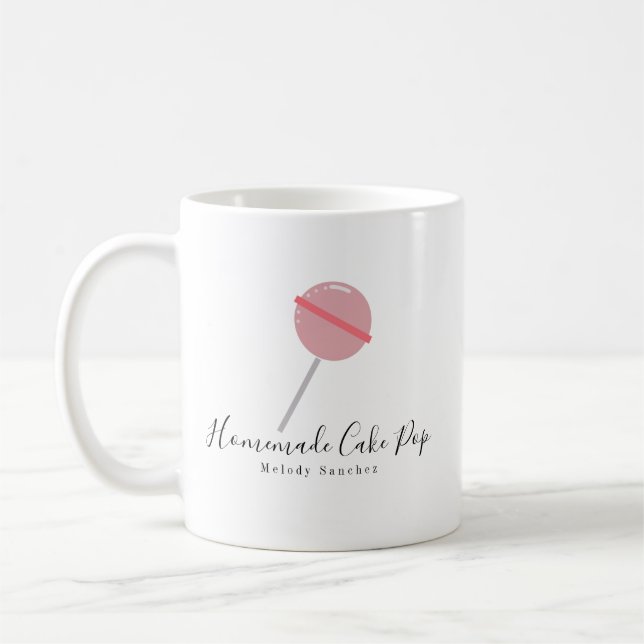 Tasse à café rose boule de cake pop fait maison bo (Gauche)