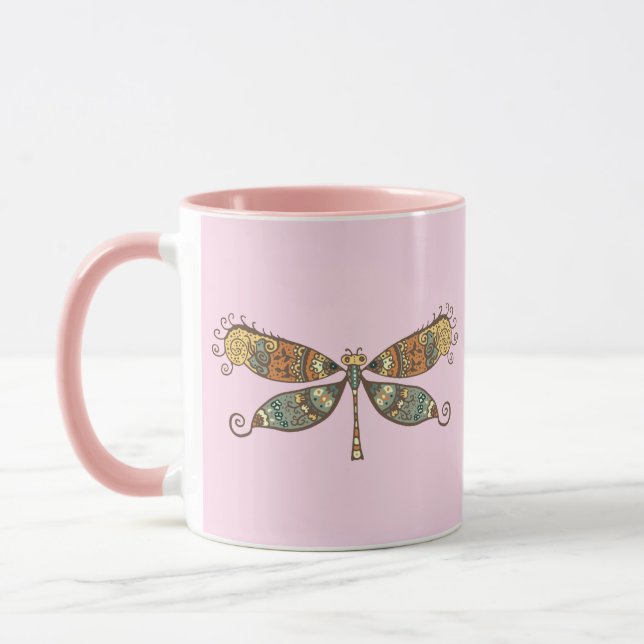 TASSE À CAFE ROSE LIBELLULE (Gauche)
