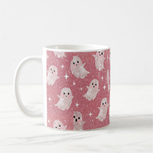 Tasse à café rose pâle et effrayante pour Hallowee
