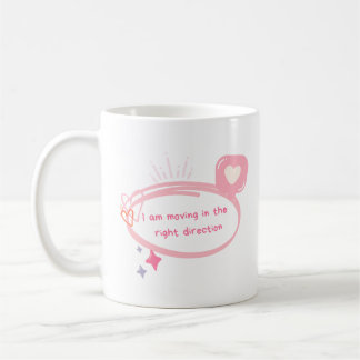 Tasse à café rose texturée mignonne